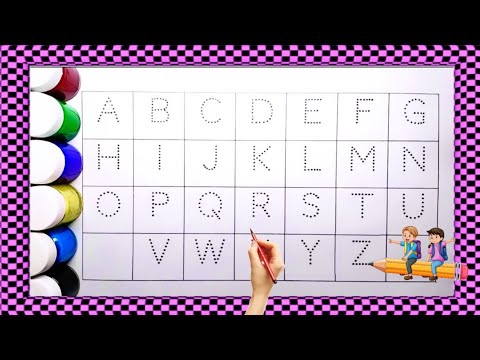 The ABC Alphabet Rhymes | A to Z Alphabet Latters | English Rhymes | A is for Apple | Dotted ABCD 01