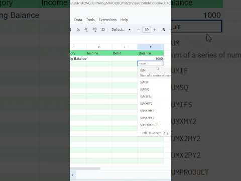 Simple Checking Ledger | Google Sheets Tutorial