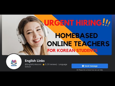 ENGLISH LINKS HOMEBASED  ESL COMPANY PARTIME OR FULLTIME / VIDEO CLASS TO KOREAN STUDENTS