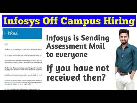 I have not received the Infosys Online Assessment Link || What to do ? || Chandan Patel