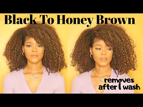 Hair Paint Wax on Natural Hair | Wash and Go using Hair Paint Wax | Black to Brown Hair