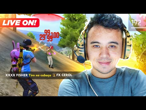 🟢FOCO TOTAL PRA LIGA - TREINANDO SOLO VS SQUAD😤FISHER AO VIVO FREEFIRE