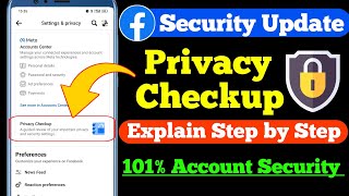 🔴 Explain Step by Step: Facebook Privacy Checkup New Update | Facebook Privacy Settings #facebook