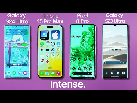 Samsung Galaxy S24 Ultra vs iPhone 15 Pro Max / Pixel 8 Pro / S23 Ultra - Battery Drain Test