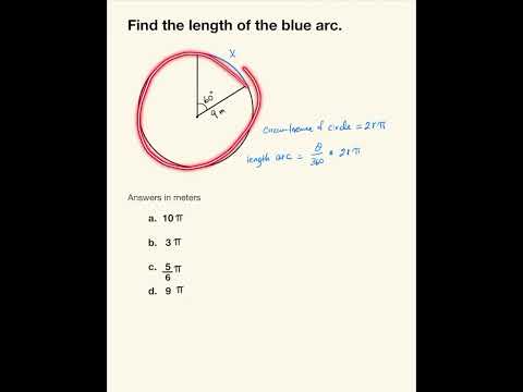 Find The Arc Length | Geometry SAT Math Question Practice