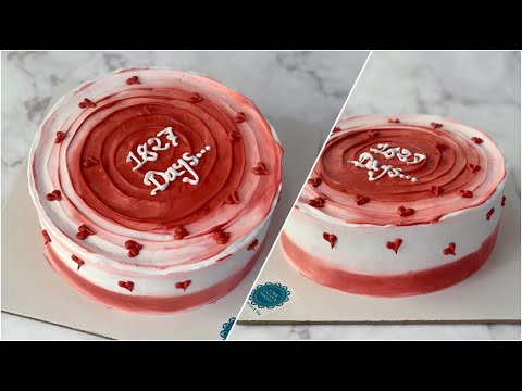 Simple Anniversary Cake | Korean Lunchbox Theme Cake Decorating Tutorial | Bento Cake Design