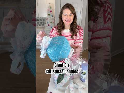 Giant DIY Christmas Candies - Dollar Store Crafts #Shorts #HolidayDIY #ChristmasDecor #Christmas2024