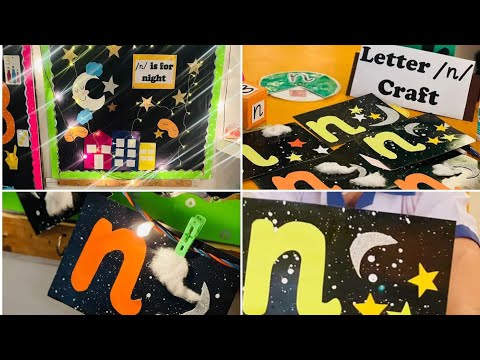 Letter "n" activity for kindergarten l Letter "n" Activity for toddlers l "n" for night concept kids