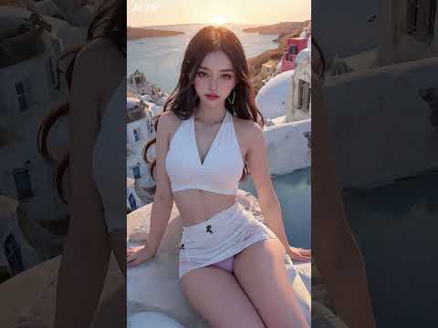 sexy mex  4K   지중해 마을 여행 간 여자친구   ai 룩북   Mediterranean village travel girlfriend   ai art lookbook