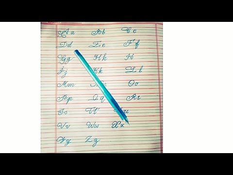 Easy way to learn English calligraphy|Cursive writing A to Z|ABCD|abcd|Cursive hand writing practice