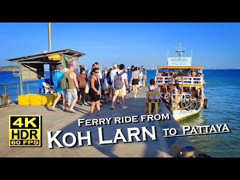 Passenger Ferry ride from Koh Larn (Na Baan Pier) to Pattaya, Ferry Ticket 💖4K60fps 👀 Thailand 🇹🇭