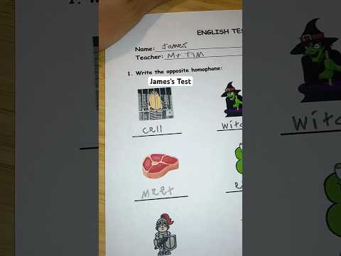 Grading James’s test… #asmr #school #teacher #test #quiz #emojichallenge