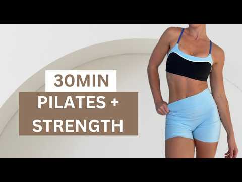 30 MIN PILATES & STRENGTH WORKOUT || Light Weights, Full Body