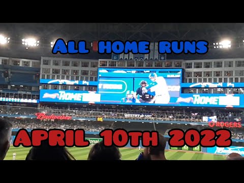 ALL 3 BLUE JAYS HOME RUNS Vs Texas Rangers on April 10th 2022!!!!