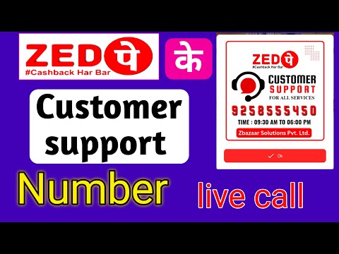 What is the customer support number of Zed Pay |