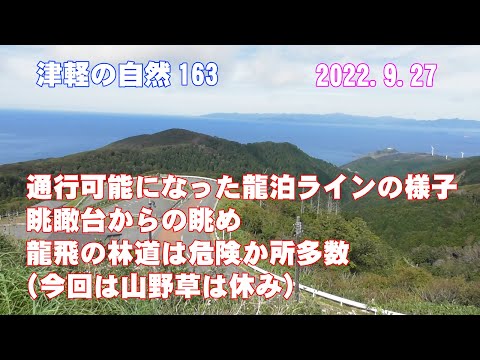 津軽の自然163(通行可能になった龍泊ライン・眺瞰台の眺め・龍飛の様子・龍飛の林道は危険個所多数)