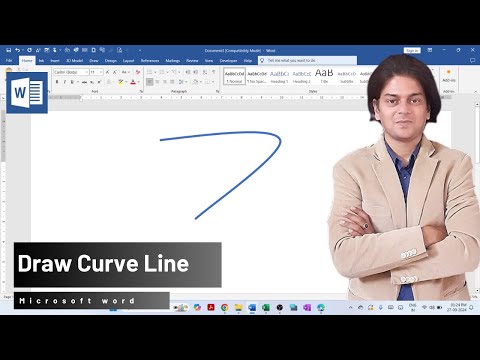 How to draw curve line in Microsoft Word?