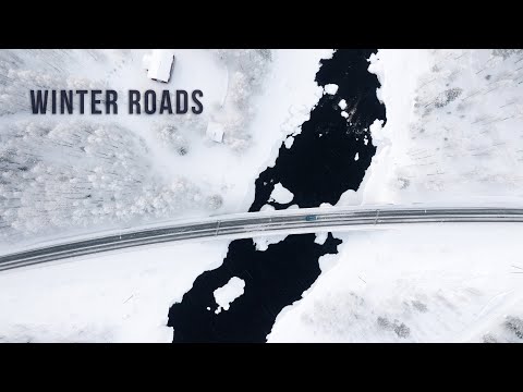 Driving on winter roads in Finnish Lapland - trailer