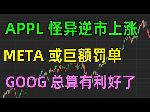 美股热点：AAPL怪异逆市上涨，META或巨额罚单，GOOG总算有利好了