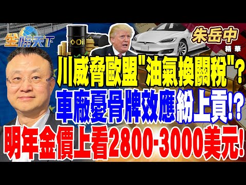 【精華】川普威脅歐盟＂油氣換關稅＂？車廠憂骨牌效應紛＂上貢＂！？ 黃金回不去了？明年金價上看2800-3000美元！！ #朱岳中   @tvbsmoney  20241225