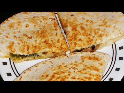 EASY DIY Home made cheese Veg Quesadilla on a stove