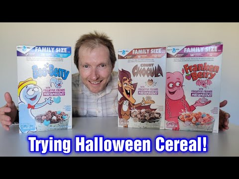 Halloween Cereal Review - Count Chocula, Franken Berry, & Boo Berry