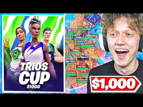 I Hosted a $1000 TRIOS Tournament in Fortnite! (I WON)