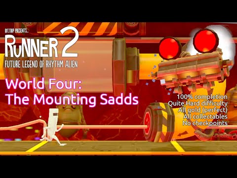 (100%* Quite Hard difficulty) Runner2 - World 4: The Mounting Sadds | Gaijin Games | Windows | 2013