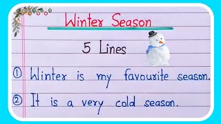 5 lines on Winter season in English | Winter season 5 lines | Winter season short essay writing