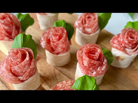 Easy & Elegant Appetizer with Just 4 Ingredients! 🌿 Quick & Beautiful Party Appetizer 🌹