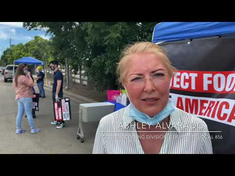 Workers stage Day of Action at Diamond Walnut in Stockton