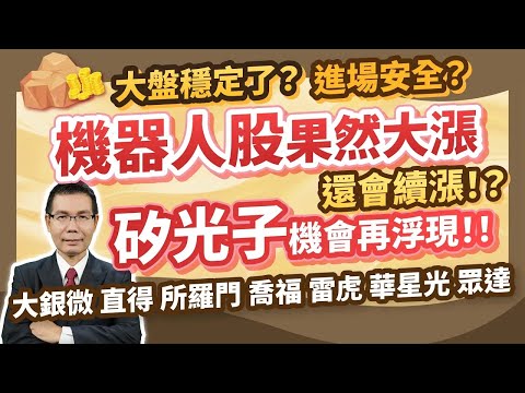 陳石輝【點石成金】大盤穩定進場安全？機器人股果然大漲 還會續漲！？ 矽光子機會再浮現！！大銀微、直得、所羅門、喬福、雷虎、華星光、眾達 20241217