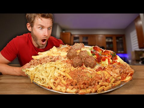 THE ULTIMATE AMERICAN PASTA PLATTER CHALLENGE!