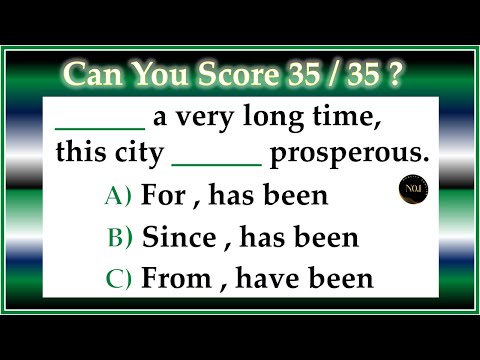 35 Tenses Grammar Test | Verbs in English Grammar | English Practice Quiz | No.1 Quality English