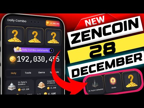 zen coin daily combo today 28 December | zen coin daily meditation today | zen coin daily combo