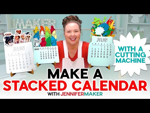 Make A Stacked Standing Calendar For Your Desk Or New Year Gifts! Cricut Does The Work