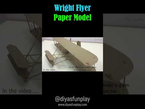 wright flyer model - #shorts - paper wright flyer model - worlds first airplane model