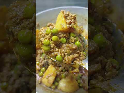 Matar keema aloo 😋 #keema #bakraeidspecialrecipe #shorts #shortvideo