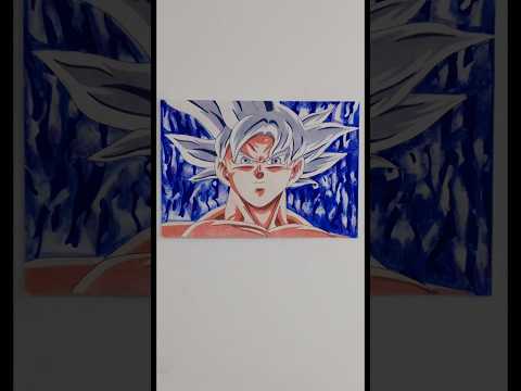 Drawing Goku MUI 💙 | from Dragon ball Super #drawinganime #goku #dragonball