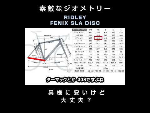 素敵なジオメトリ [異様な安さ] FENIX SLA DISC RIDLEY リドレー フェニックス  #ロードバイク