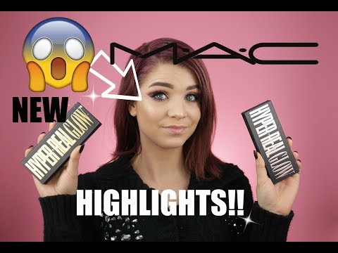 NEW MAC HYPER REAL GLOW HIGHLIGHTER PALETTES REVIEW + SWATCHES