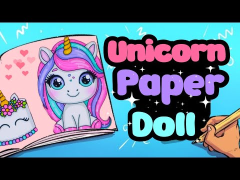 How To Make Unicorn Paper Doll 🦄 paper diy🦄[Tutorial]