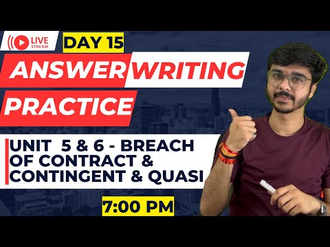 LIVE Answer Writing Business Laws DAY 15