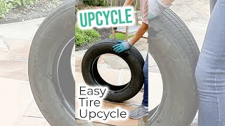 🛞 Making an Old Tire New Again | Upcycling Ideas #shorts