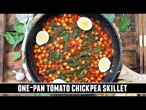 One-Pan Tomato Chickpea Skillet | Healthy & Delicious 20 Minute Recipe