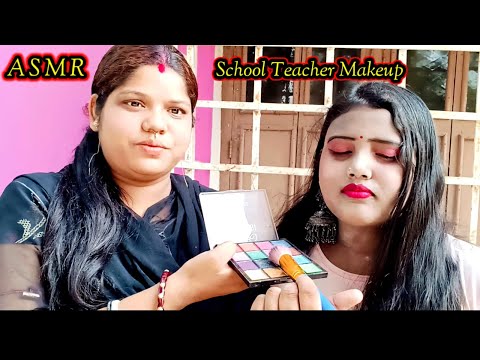 ASMR~ Doing My Sweet Sister School Teacher Makeup (Makeup Tutorials) @asmrsangi7044 🌹🎨🖌️