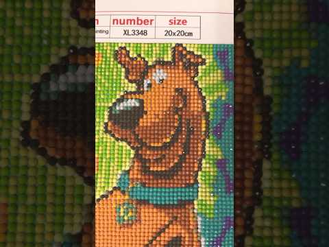 Completed Scooby Doo Diamond Painting | TEMU #artsandcrafts #diamondpainting #temu