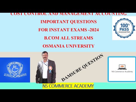 CCMA IMP QUESTION OF INSTANT EXAMS - CCMA- 6TH SEMESTER - B.COM ALL STREAMS - O.U