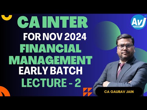 CA inter Financial Management Lecture 2 BY CA GAURAV JAIN