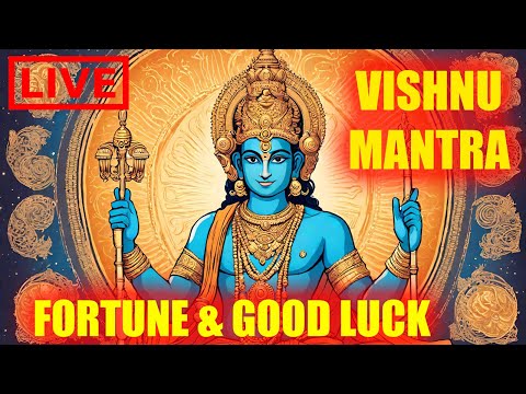 VISHNU MANTRA for FORTUNE and GOOD LUCK - Live Now 🔴 ओम नमो भगवते वासुदेवाय